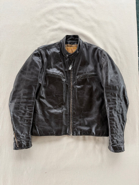 Vintage 50s Excelled Cafe Racer Leather Moto Jacket