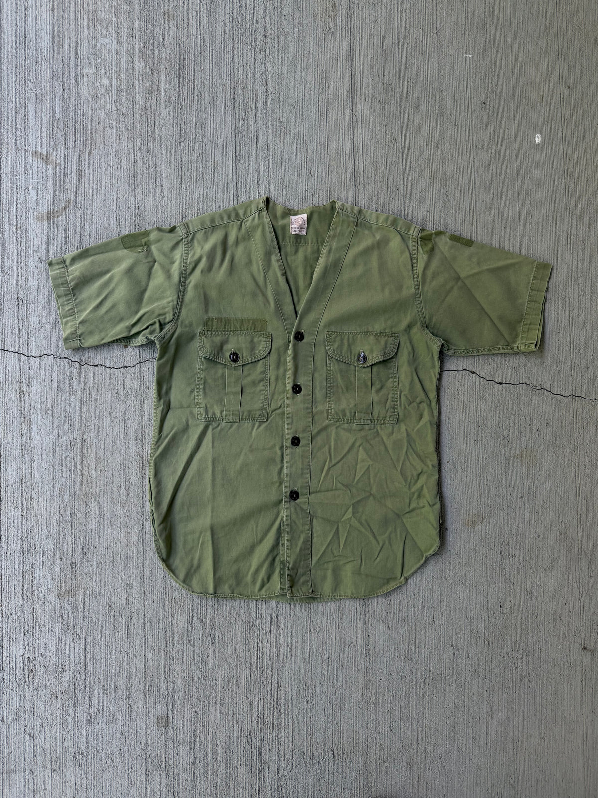 Vintage 1950s/60s Boy Scouts Sanforized Patch Shadow Shirt