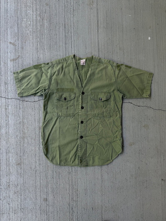 Vintage 1950s/60s Boy Scouts Sanforized Patch Shadow Shirt