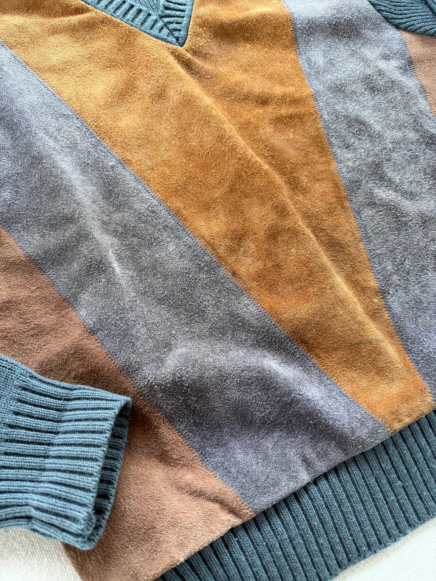 Vintage 90s Hill & Archer Suede Sweater