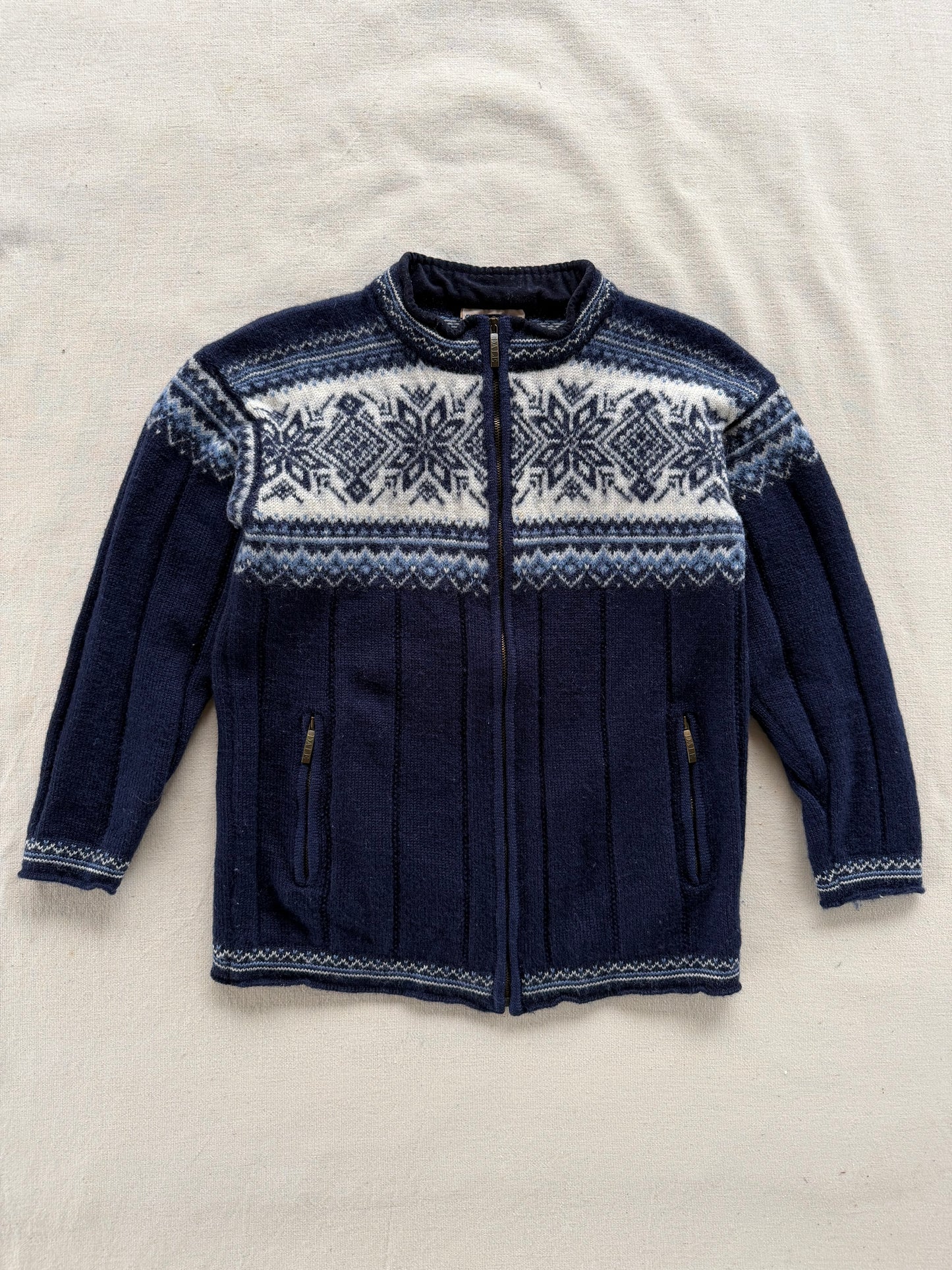 Vintage Dale of Norway Full-Zip Wool Sweater