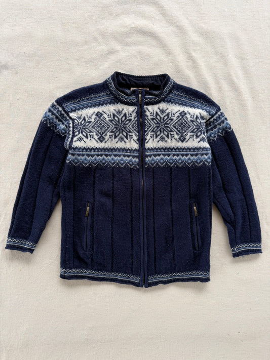 Vintage Dale of Norway Full-Zip Wool Sweater