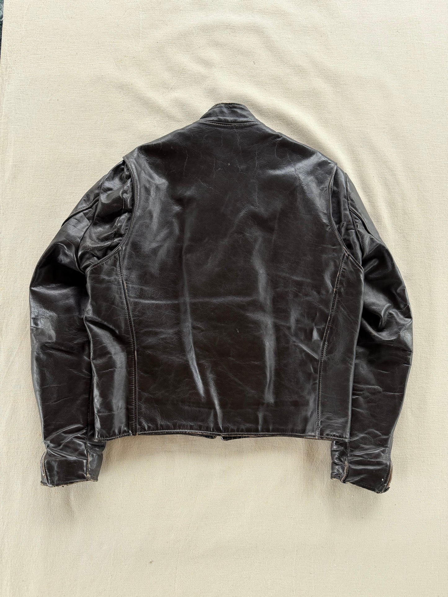 Vintage 50s Excelled Cafe Racer Leather Moto Jacket