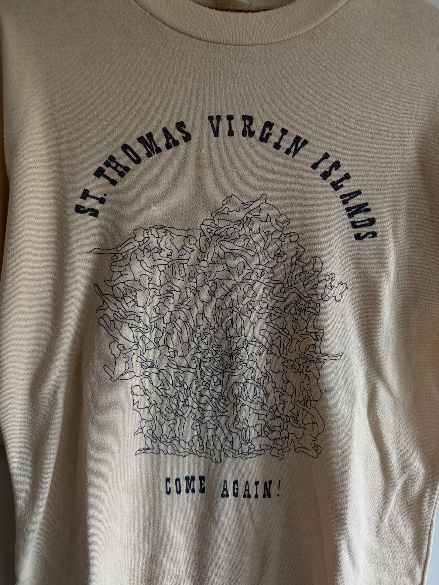 Vintage 70s St. Thomas Virgin Islands Come Again Orgy Tee