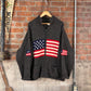 Vintage 90s American Flag Zip-Up Sweater