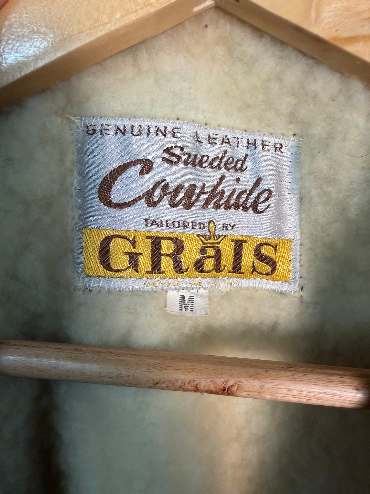 Vintage 1970s Grais Suede Leather Cowhide Vest