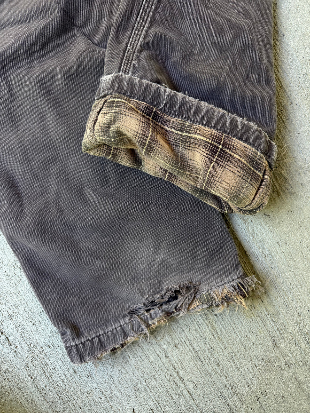 Vintage 2000s Carhartt Fleece Lined Distressed Pants