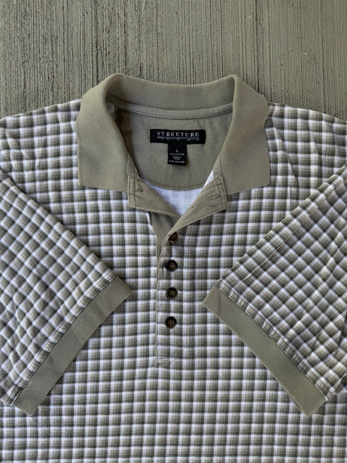 Vintage 1990s Structure Six Button Polo