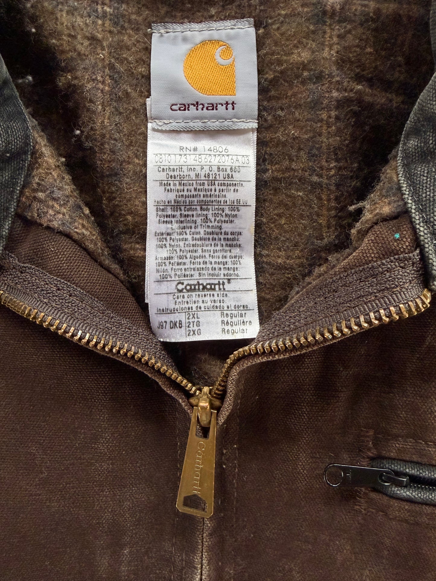 2010 Carhartt J97 DKB Detroit Jacket