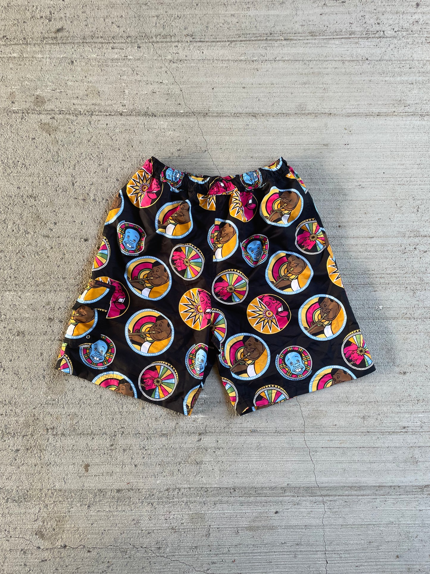 Vintage Platinum Fubu Fat Albert Swim Trunks