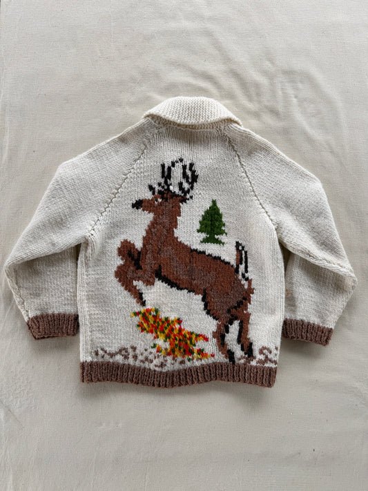 Vintage 1950s/60s Cowichan Deer Cardigan