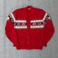 1950s Nordic Snowflake Wool Cardigan