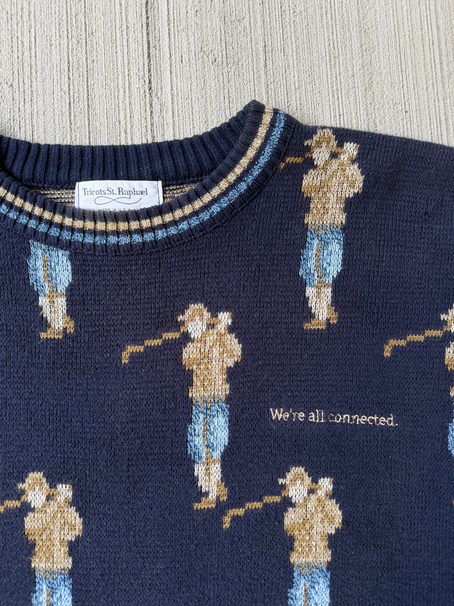 Vintage 90s Tricots St. Raphael Golf Sweater