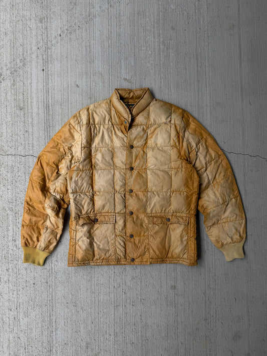 Vintage 1960s Eddie Bauer Sun Faded Goose Down Quilted Jacket