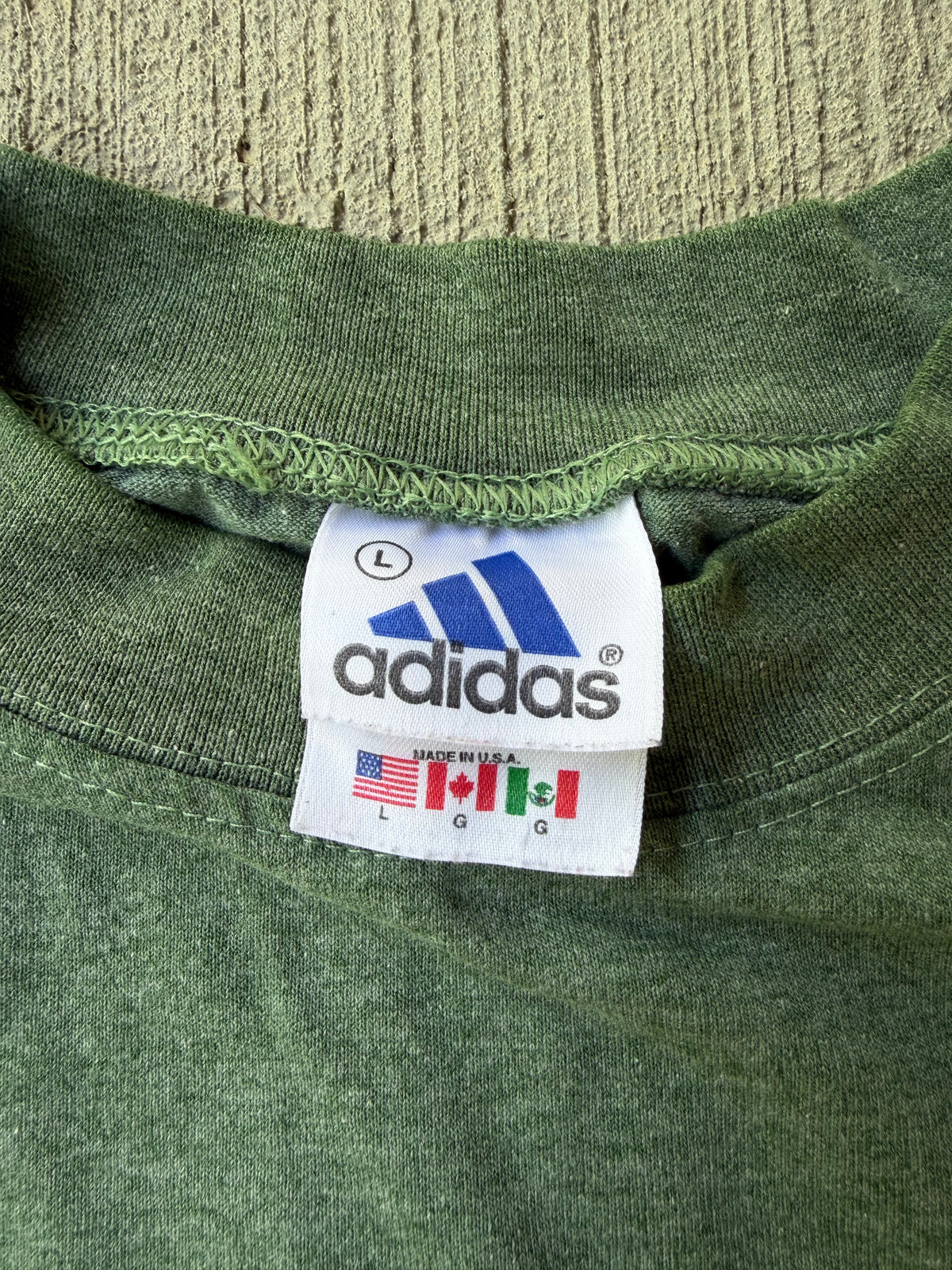 Vintage 90s Adidas Striped Sleeve Tee