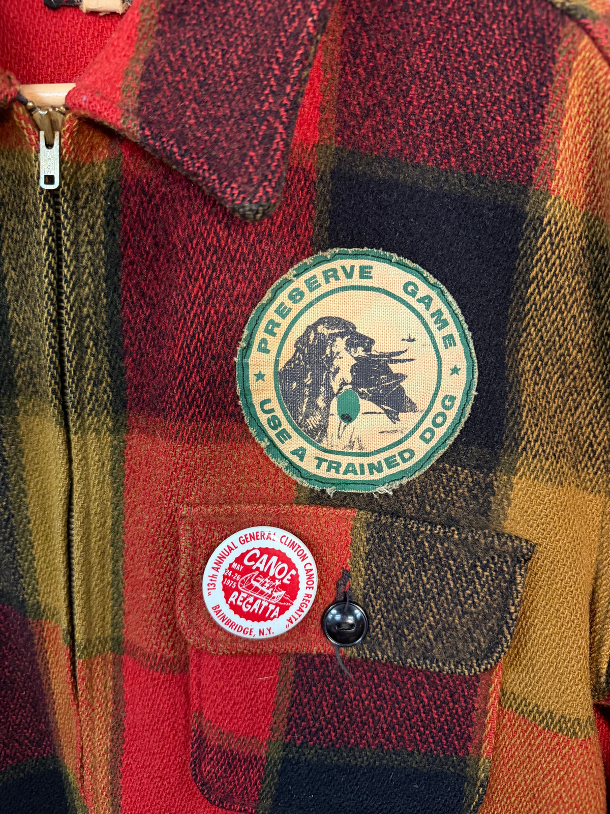 Vintage 1940s Woolrich Wool Patch Hunting Jacket