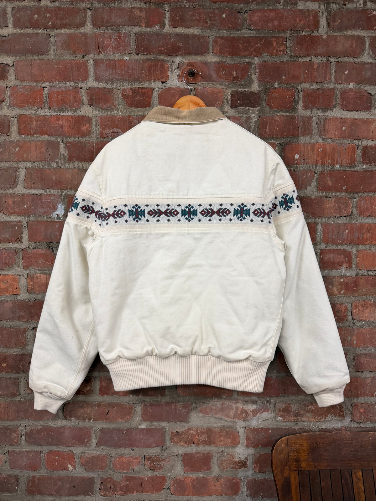 Vintage Carhartt JQ0507 Cream Aztec Southwest Santa Fe Jacket