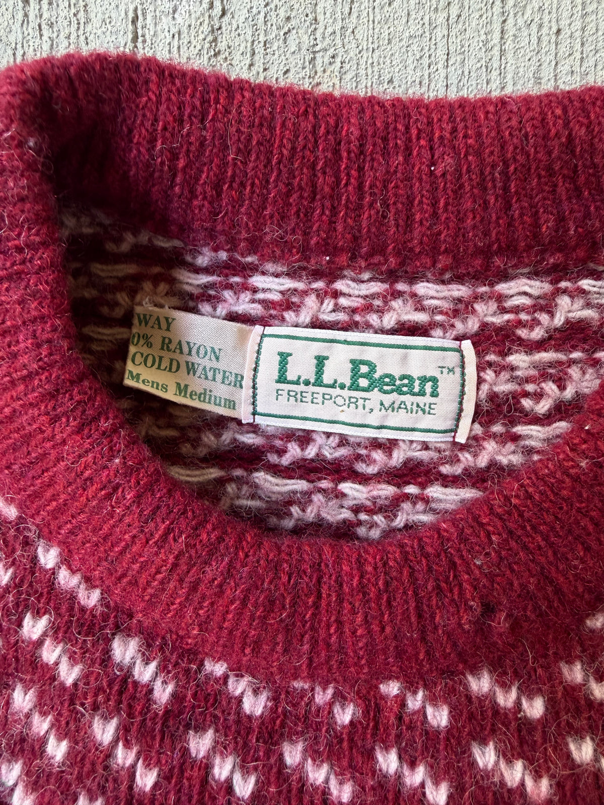Vintage 1980s L.L. Bean Birdseye Wool Sweater