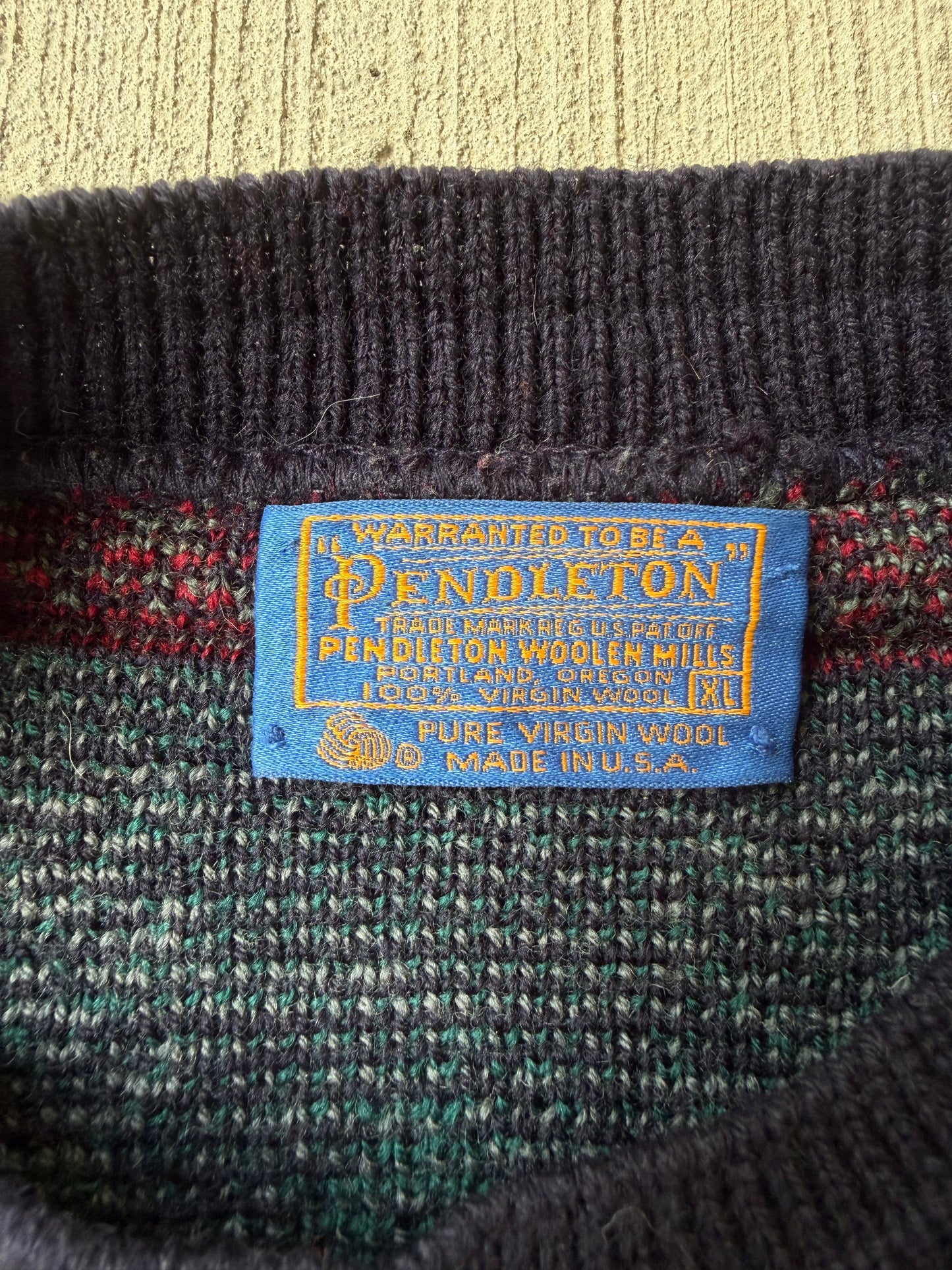 Vintage 90s Pendleton Wool Deer Sweater