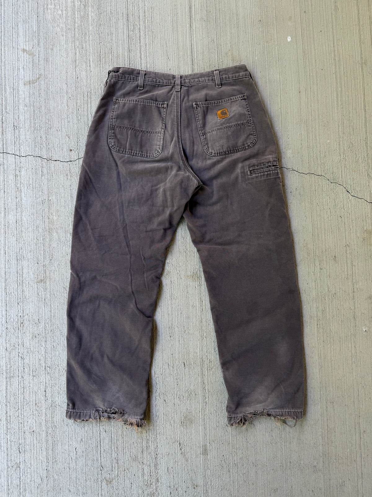 Vintage 2000s Carhartt Fleece Lined Distressed Pants