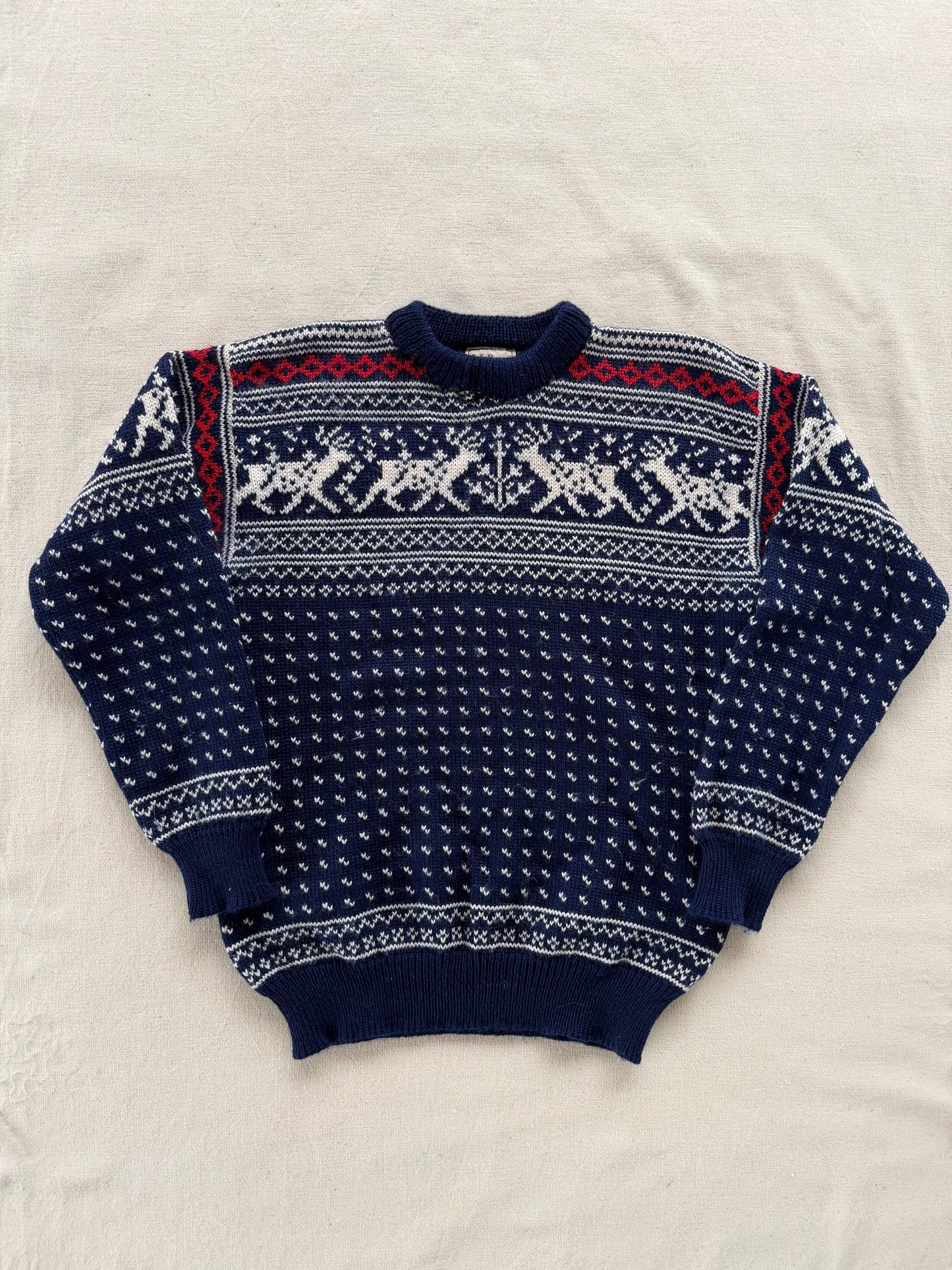 Vintage 1980s L.L. Bean Wool Reindeer Sweater