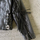 Vintage Leather Fringe Biker Jacket