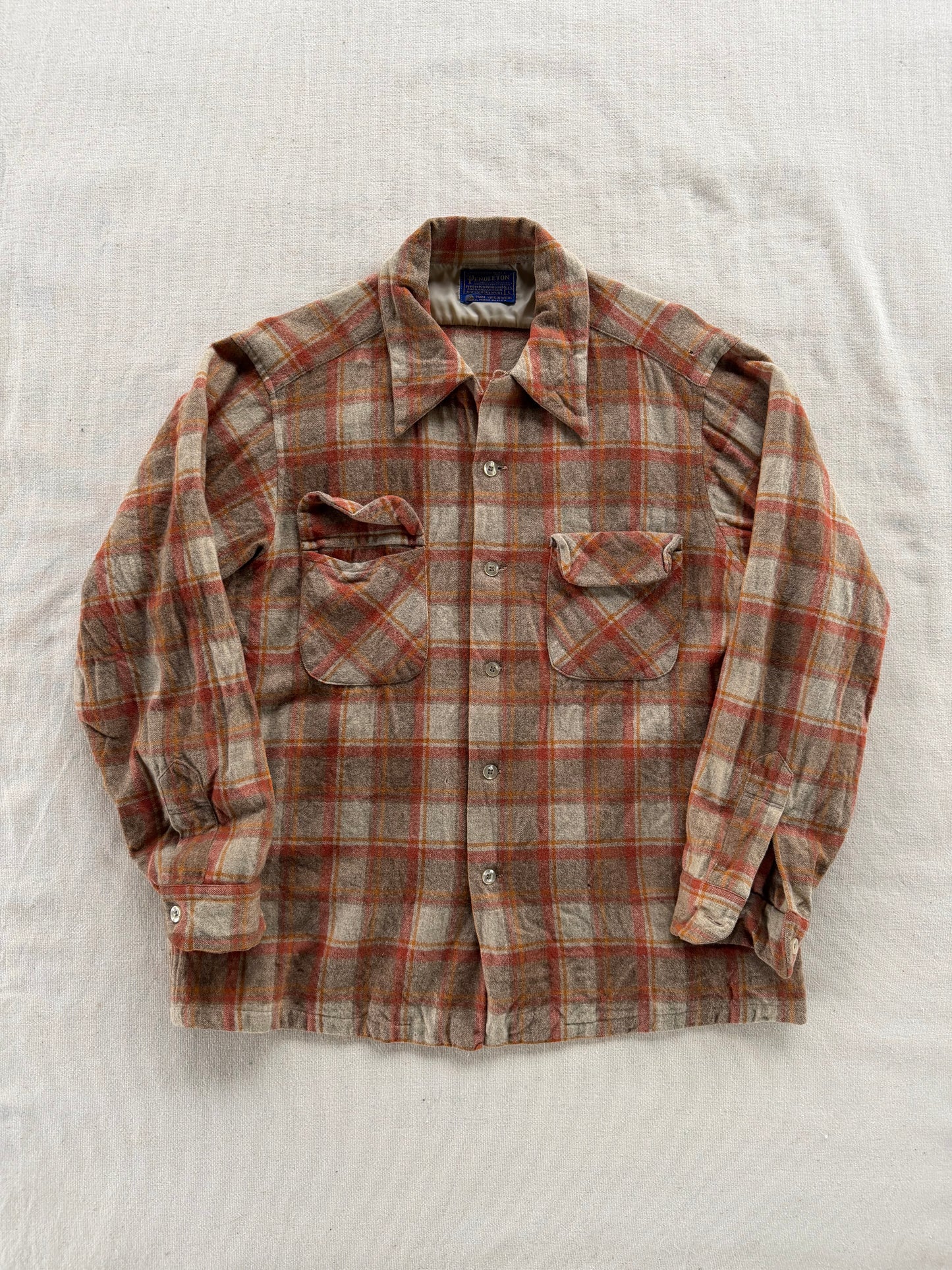 Vintage 1960s Pendleton Loop Collar Flannel