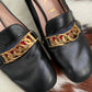 Gucci Black Leather Sylvie Mid Heel Loafers