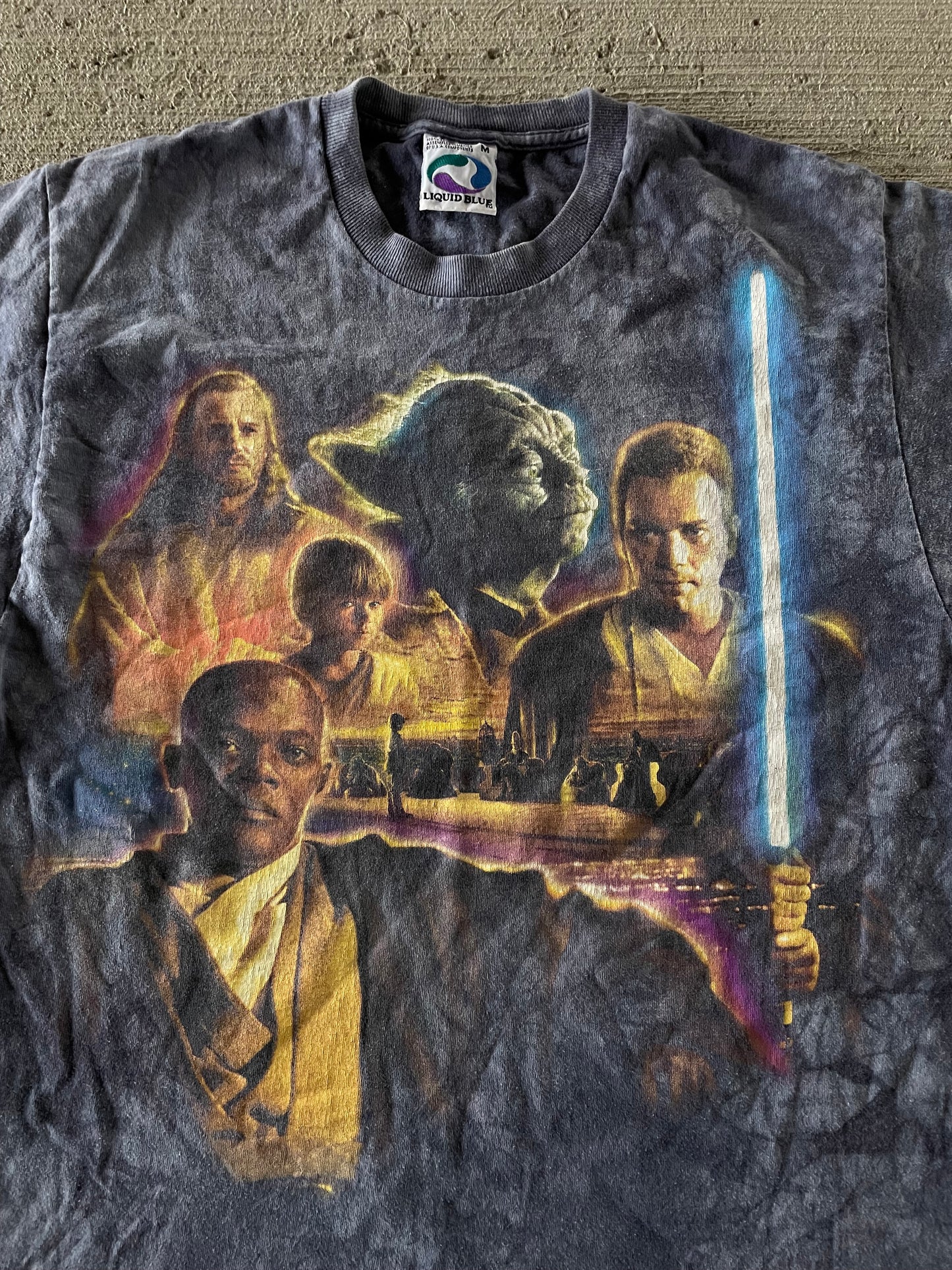 90s Liquid Blue Star Wars Tee