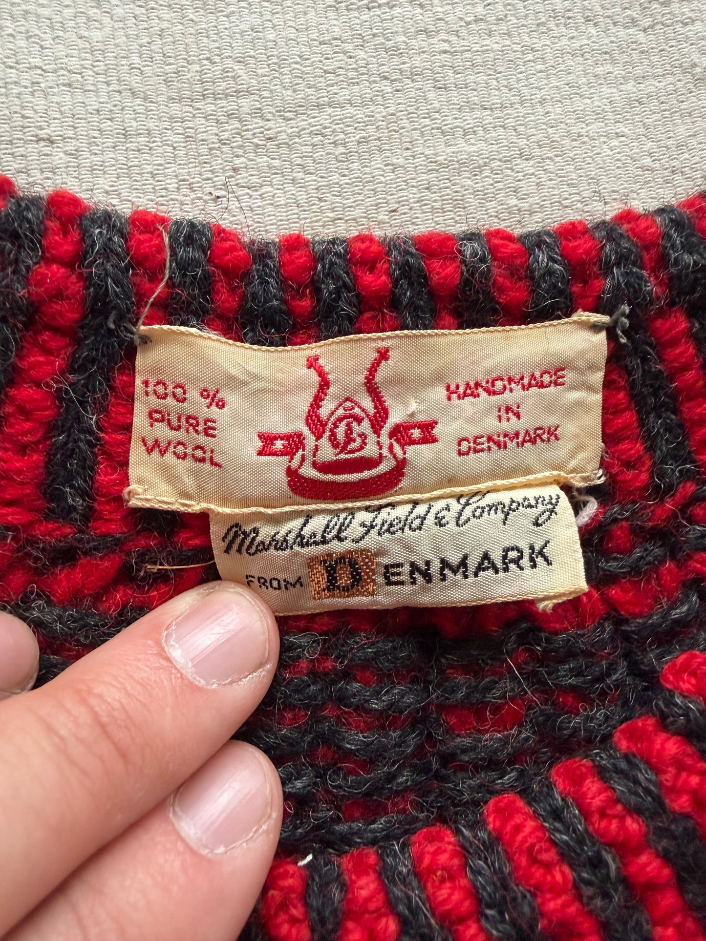 Vintage 1960s Denmark Wool Sweater