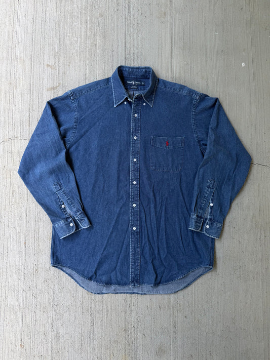 Vintage 90s Polo Ralph Lauren Blaire Denim Button Up Shirt