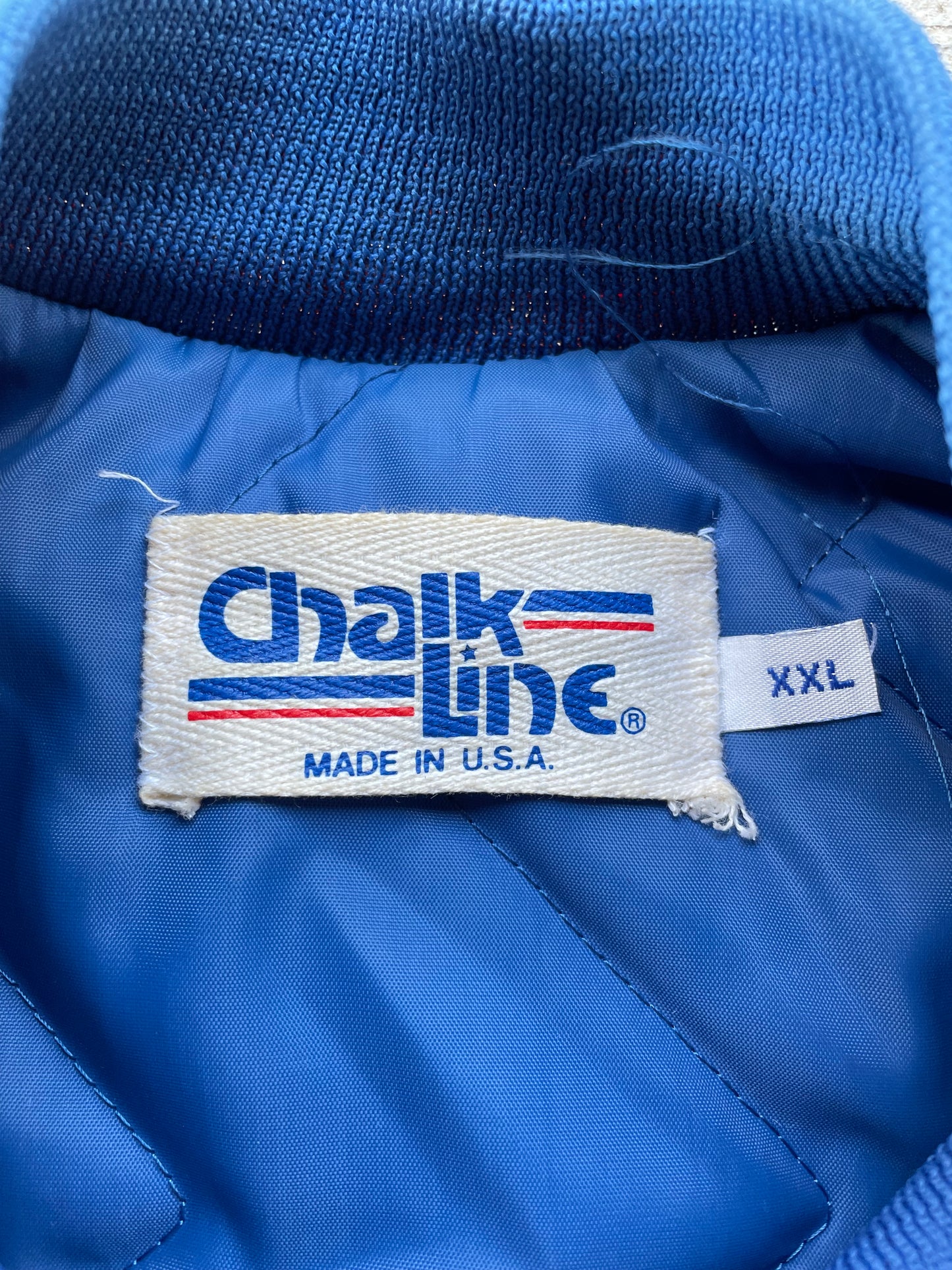 1990 NY Giants Chalk Line Bomber Jacket