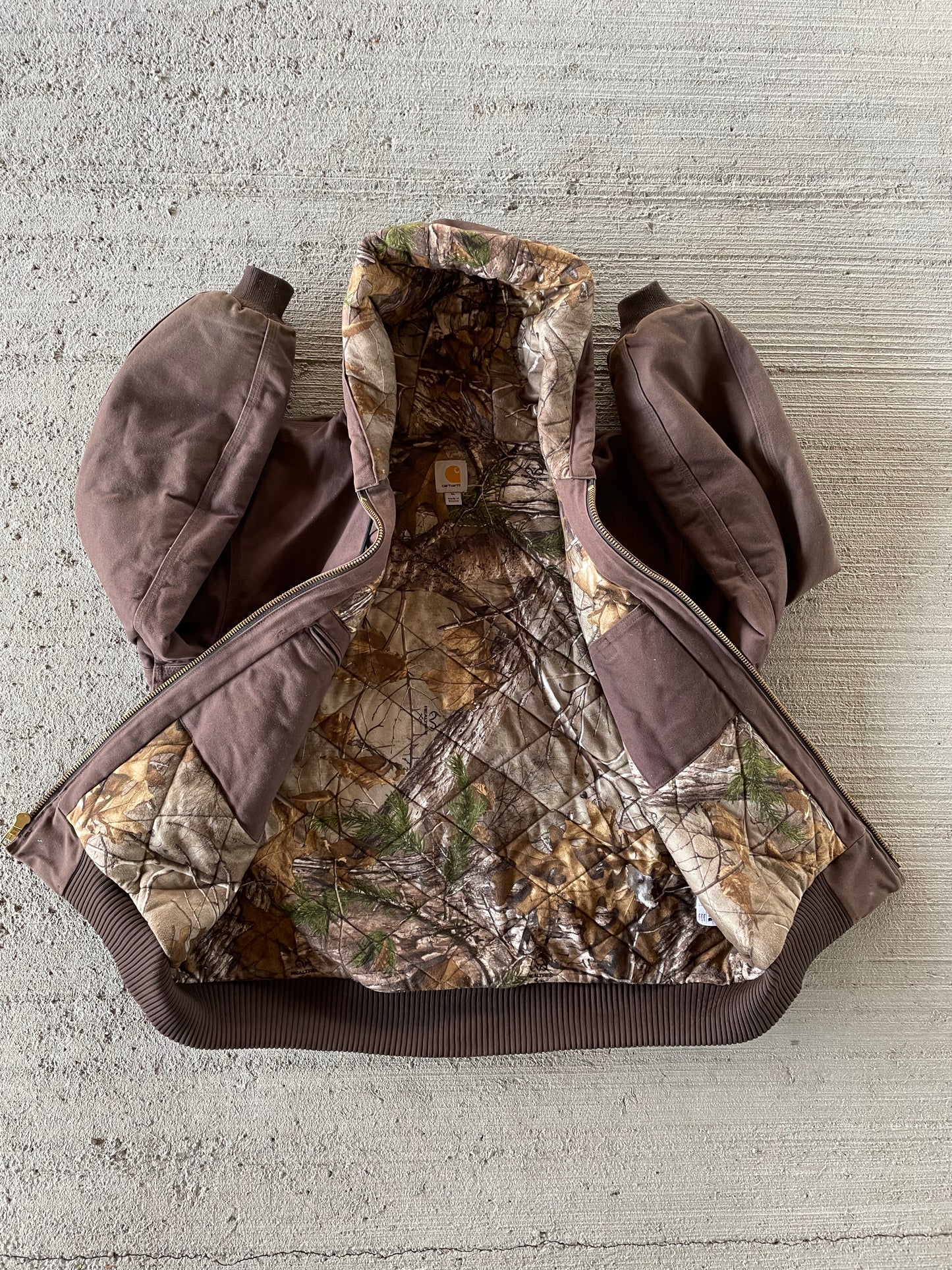 Carhartt Camo Flannel Lined Hooded Duck Jacket