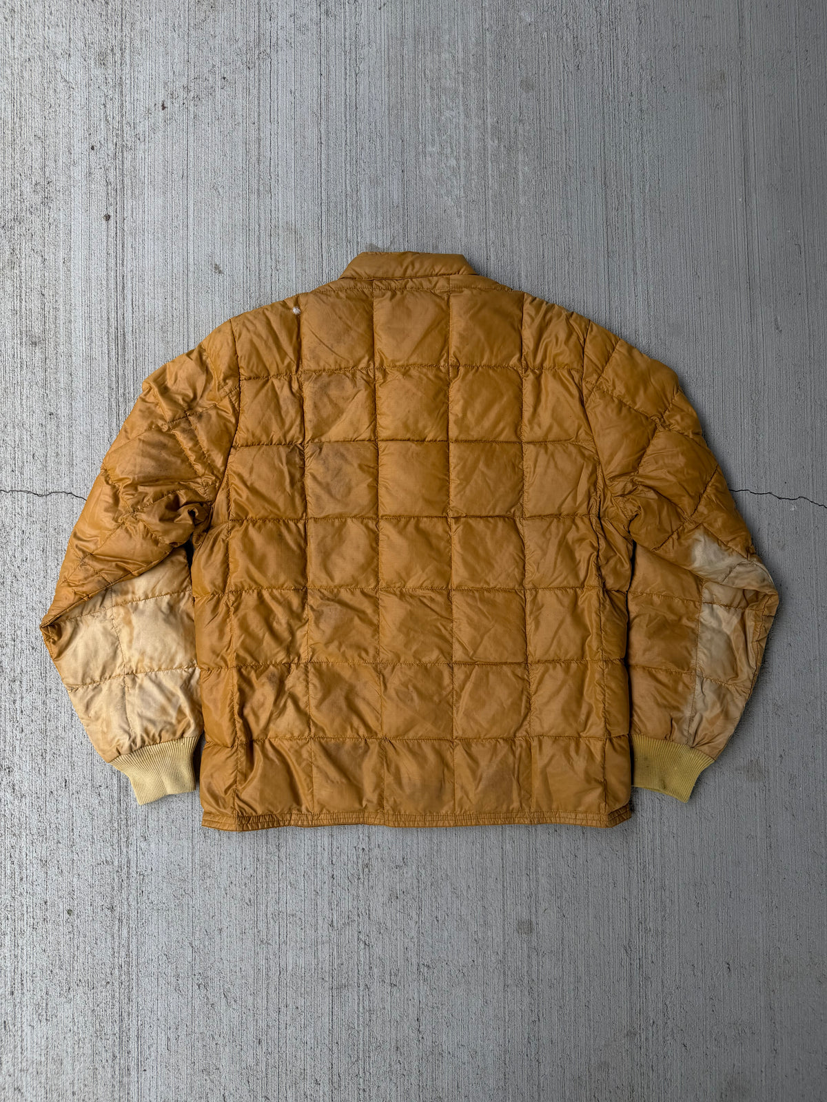 Vintage 1960s Eddie Bauer Sun Faded Goose Down Quilted Jacket