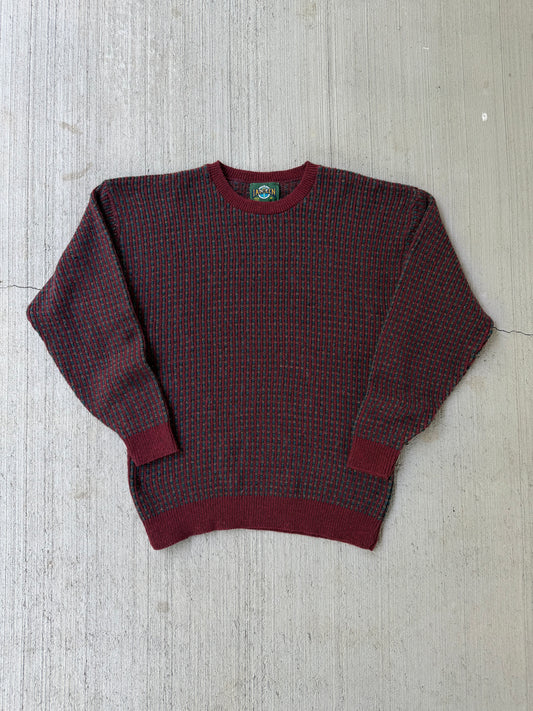 Vintage 1980s Jantzen Burgundy Wool Sweater