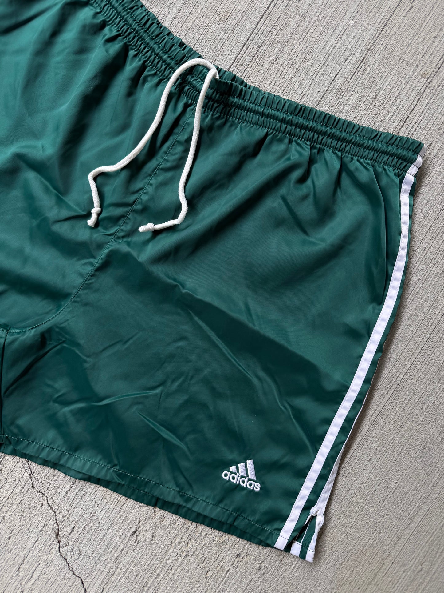 Vintage 90s Green Adidas Soccer Shorts