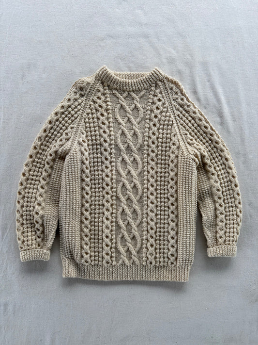 Vintage 80s Blarney Wool Cable-Knit Sweater