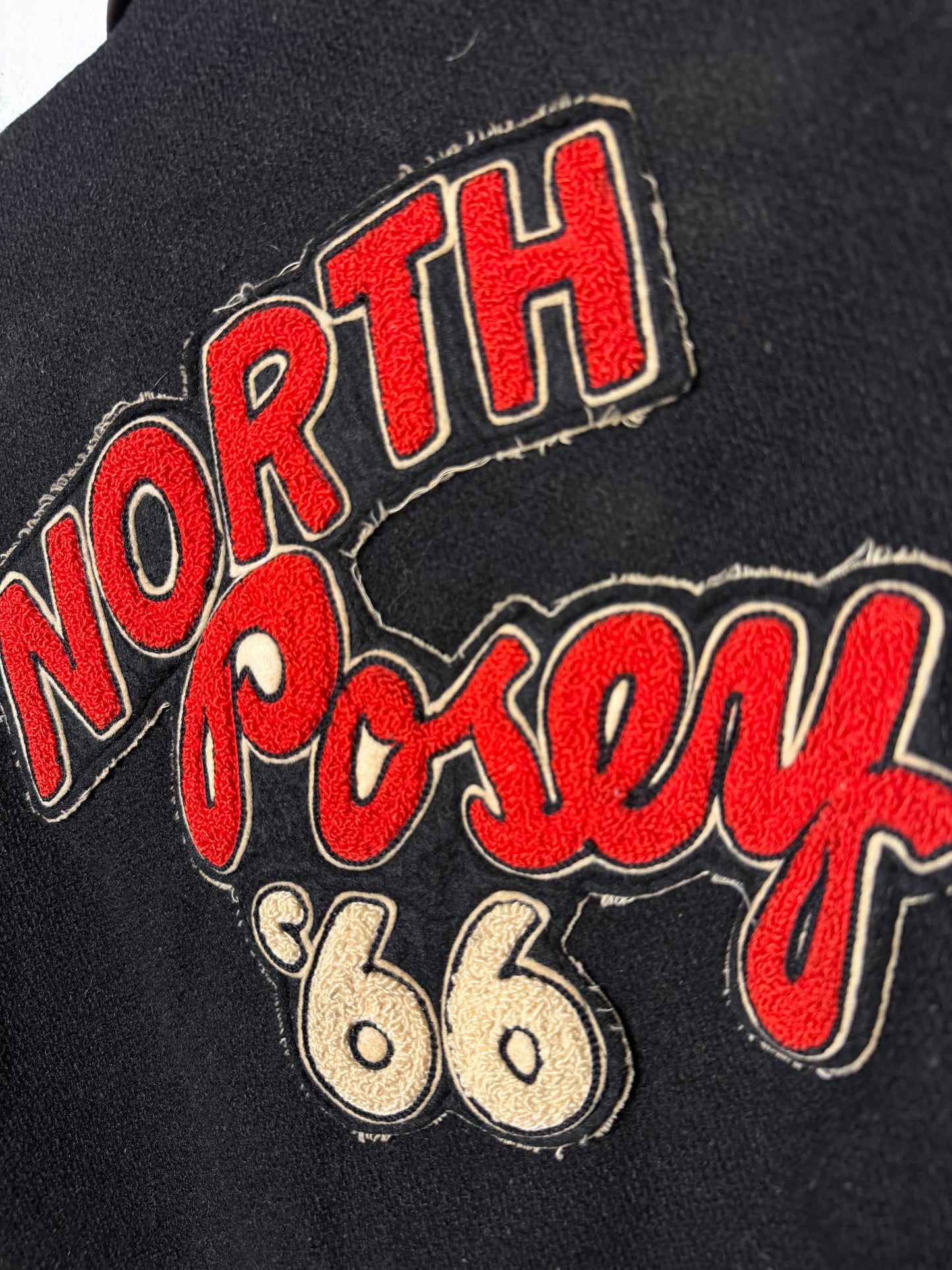 Vintage 1966 North Posey Vikings Letterman Varsity Jacket