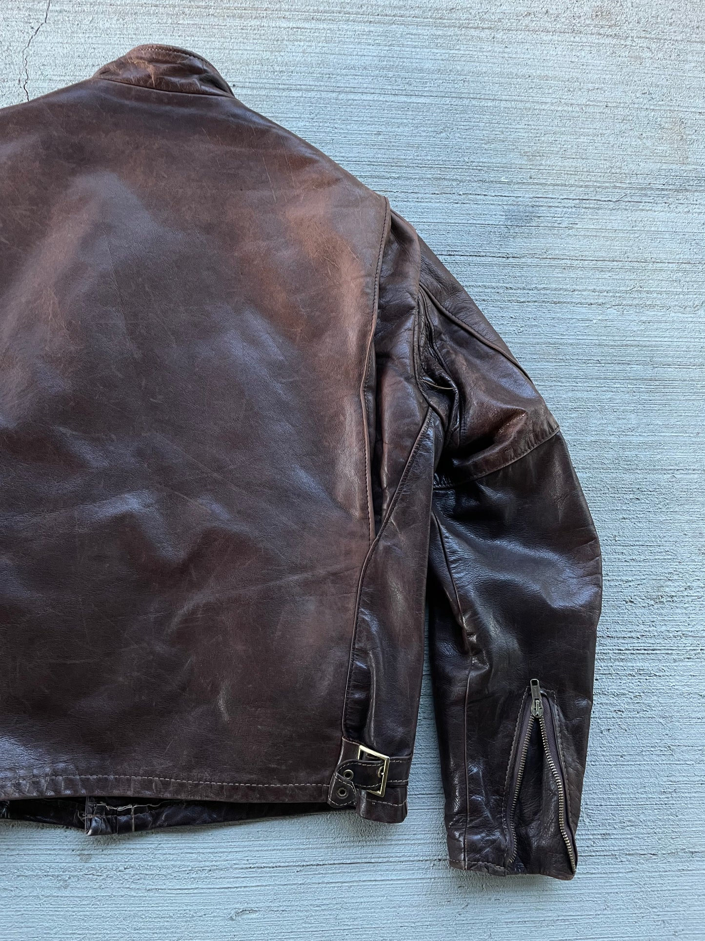 50s 60s Schott Leather Biker Jacket