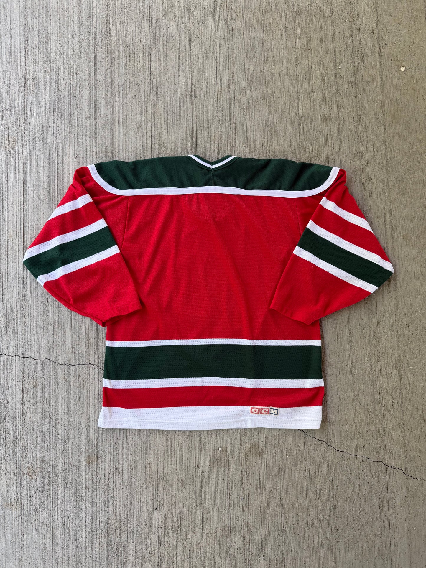 Vintage 80s New Jersey Devils CCM Hockey Jersey