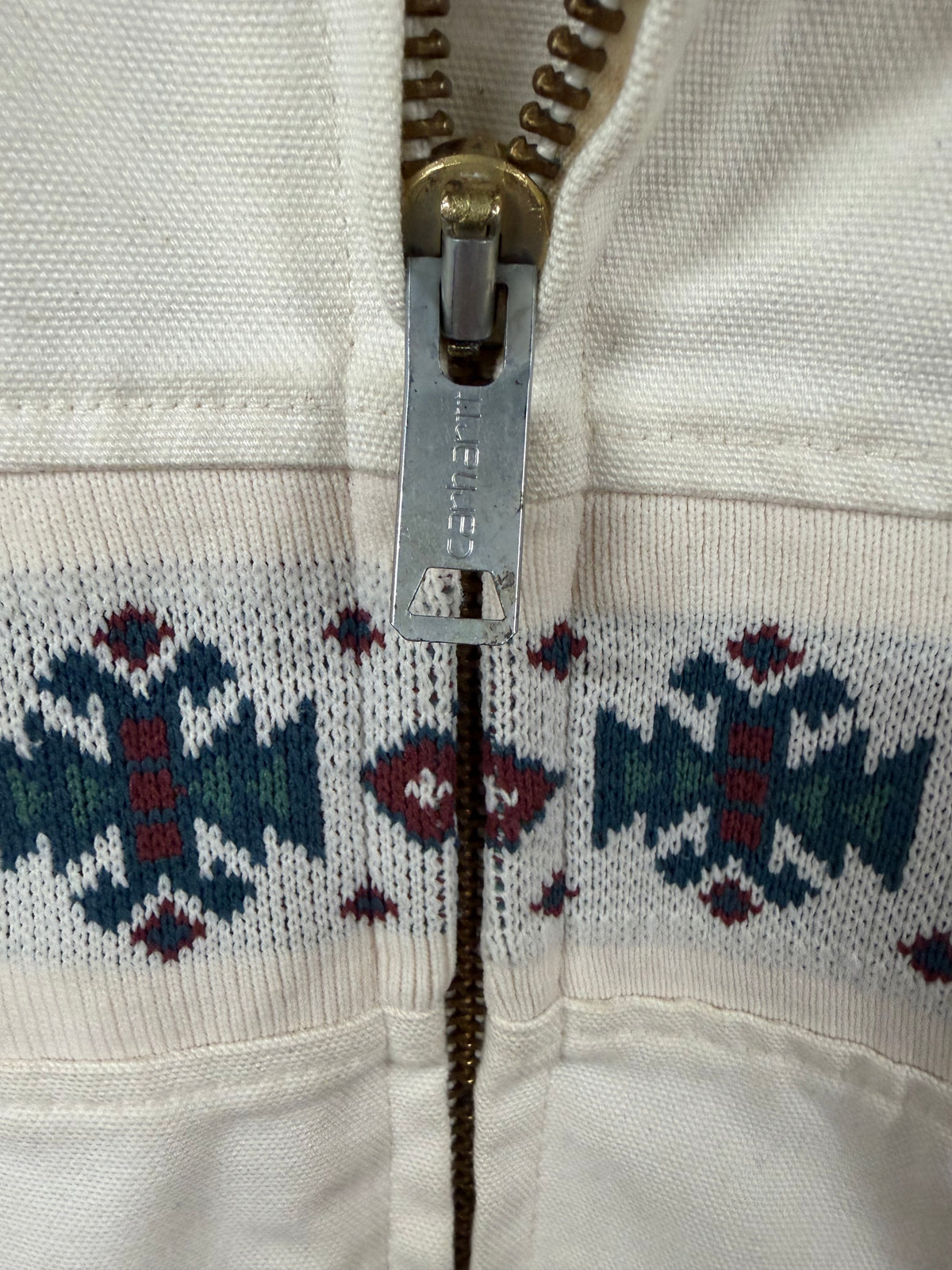 Vintage Carhartt JQ0507 Cream Aztec Southwest Santa Fe Jacket