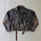 Vintage 90s Faded Leather Biker Jacket
