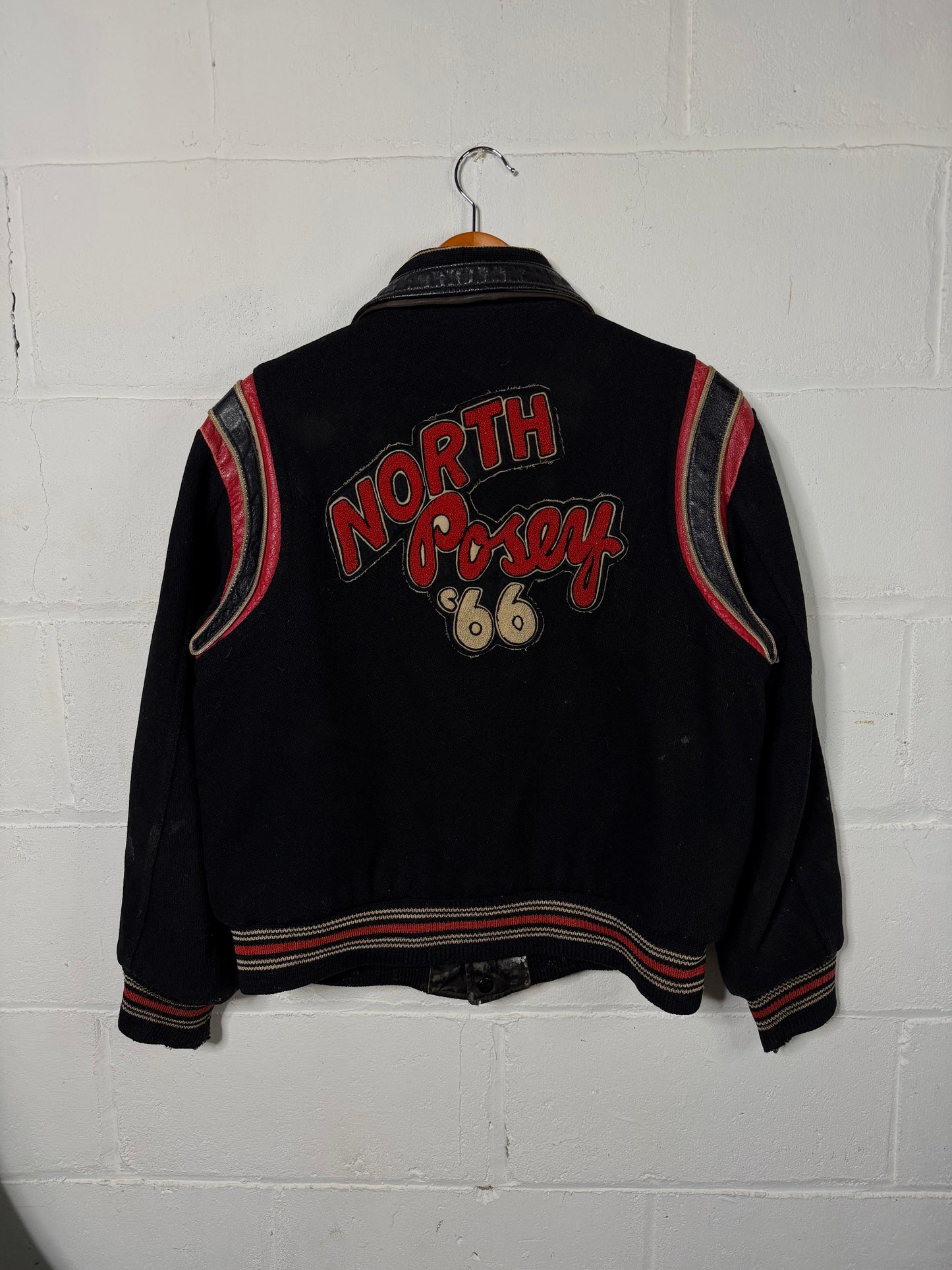 Vintage 1966 North Posey Vikings Letterman Varsity Jacket