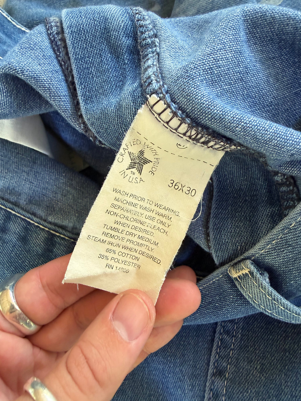 Vintage 80s Roebucks Carpenter Painted Jeans