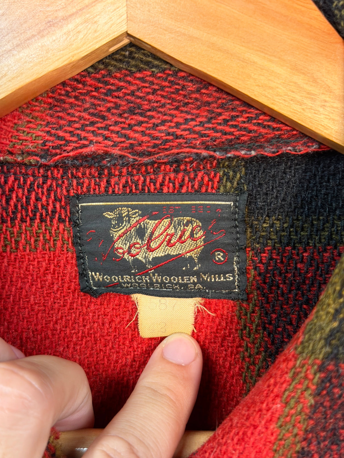 Vintage 1940s Woolrich Wool Patch Hunting Jacket