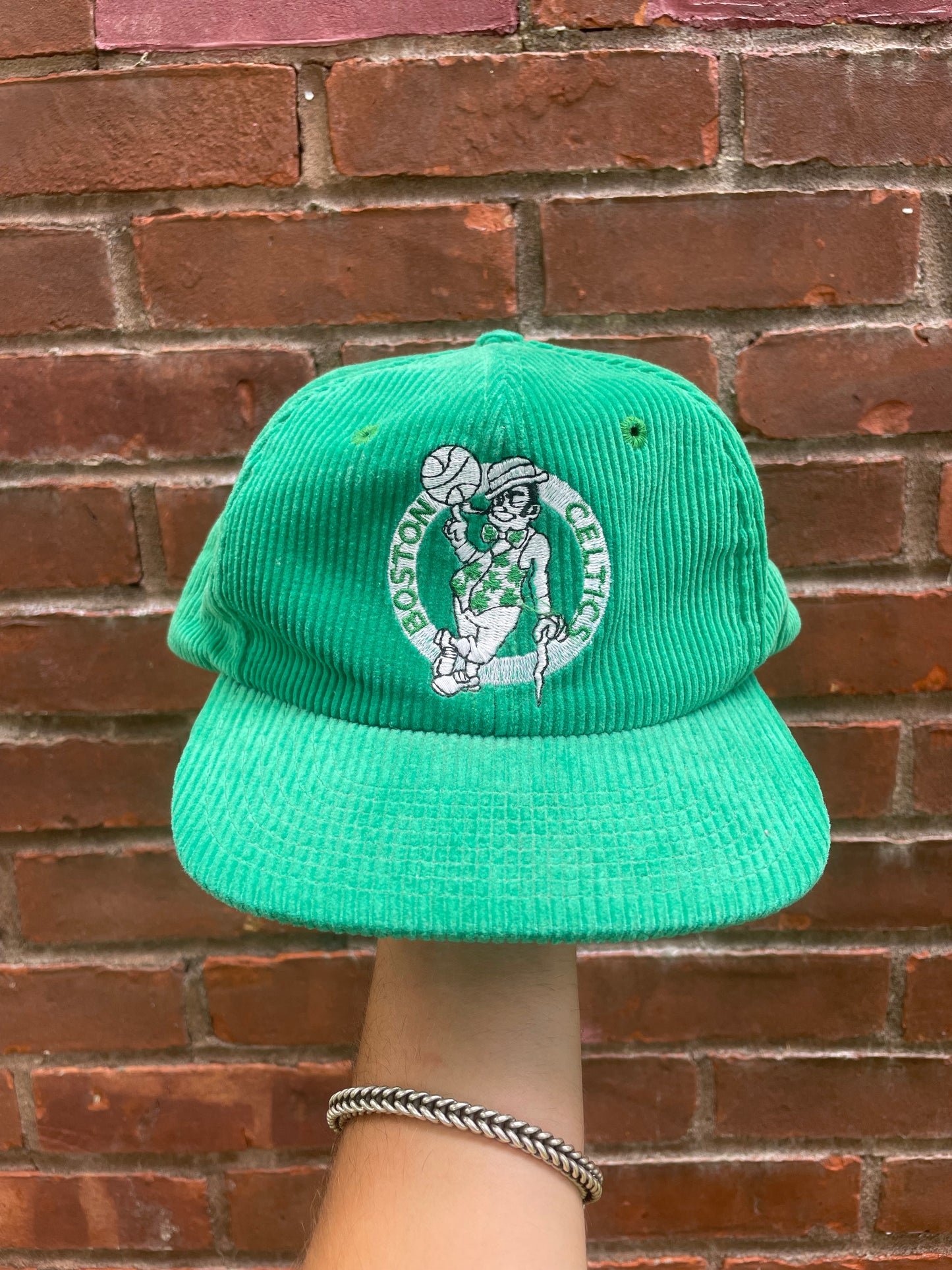 90s Boston Celtics Corduroy Snapback Hat