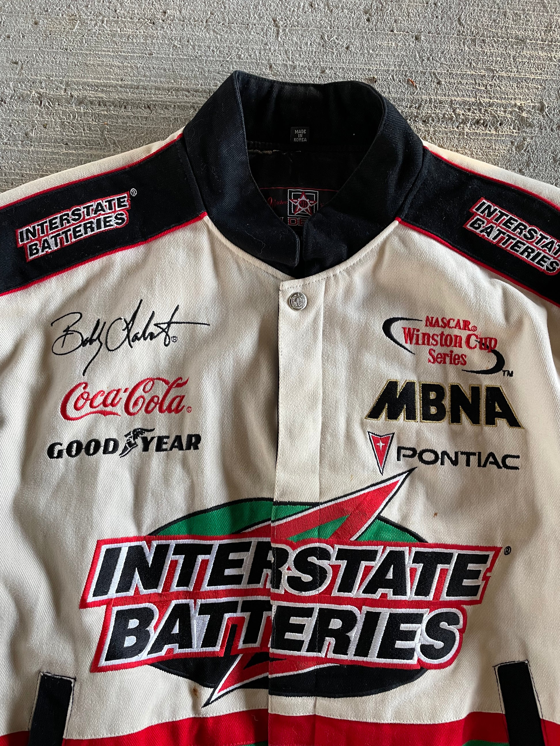 90s Nascar Bobby Labonte Interstate Batteries Racing Jacket 90s Nascar Bobby Labonte Interstate Batteries Racing Jacket