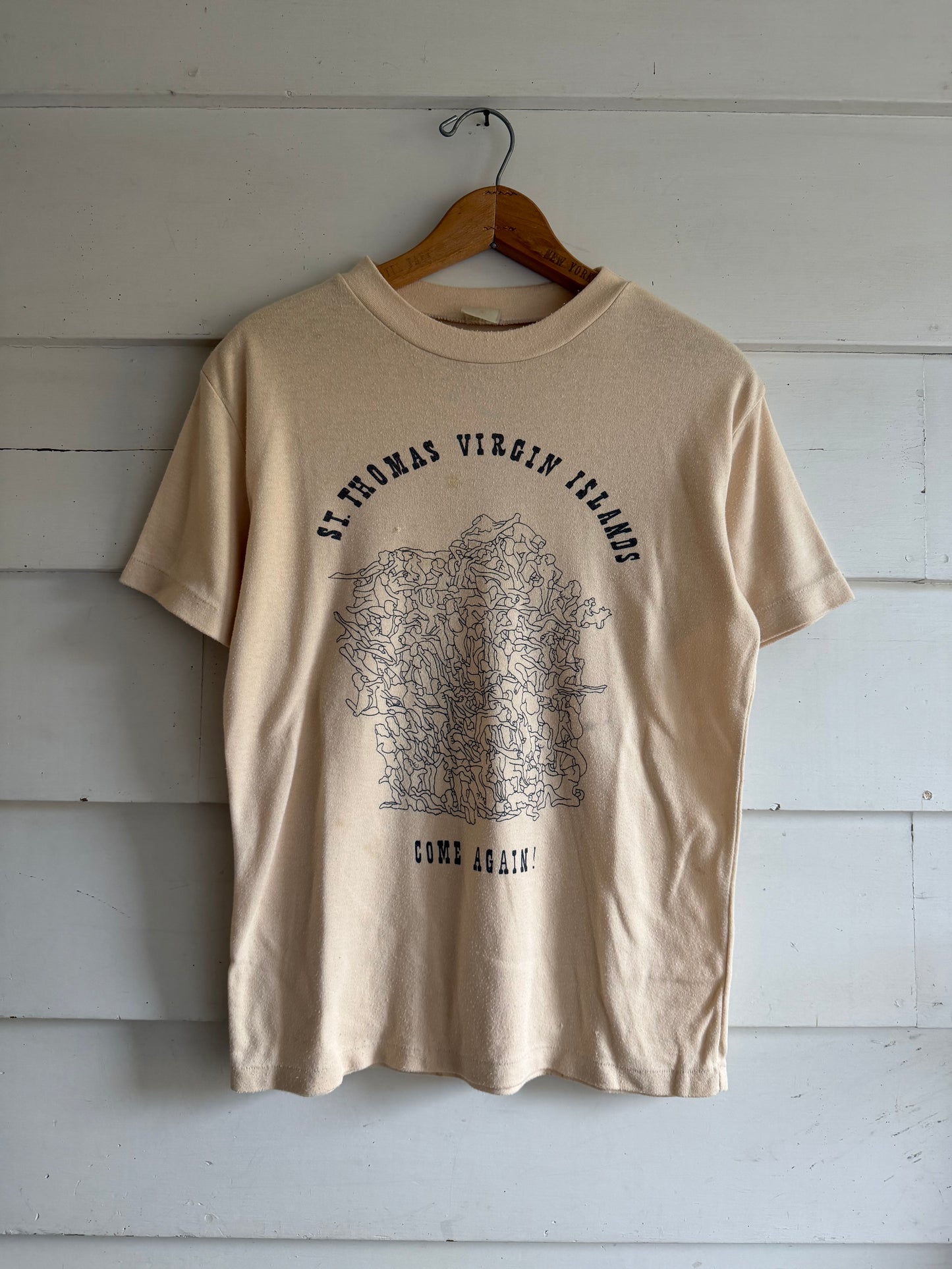 Vintage 70s St. Thomas Virgin Islands Come Again Orgy Tee