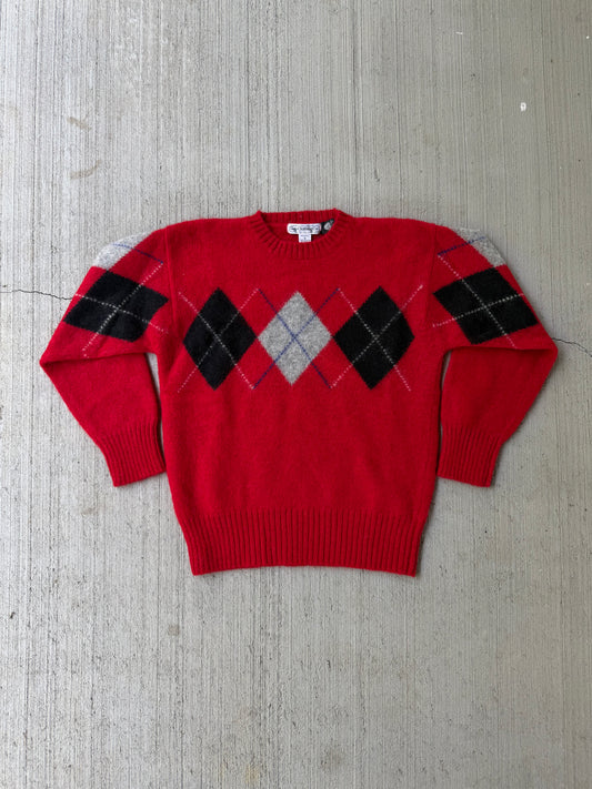 Vintage 1980s GAP Argyle Wool Sweater