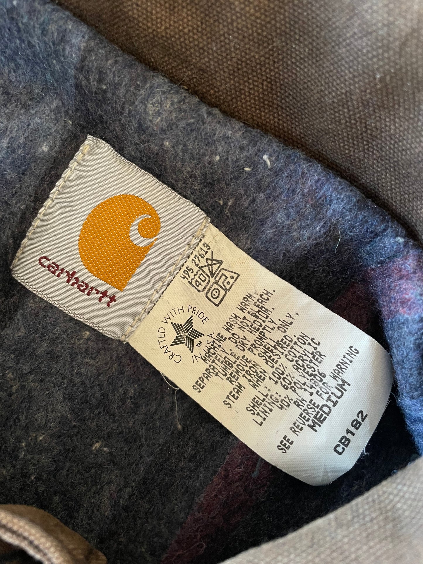 1995 Carhartt Blanket Lined Chore Jacket